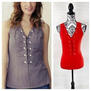 Pilcro & the Letterpress Who’s Got The Buttons Top